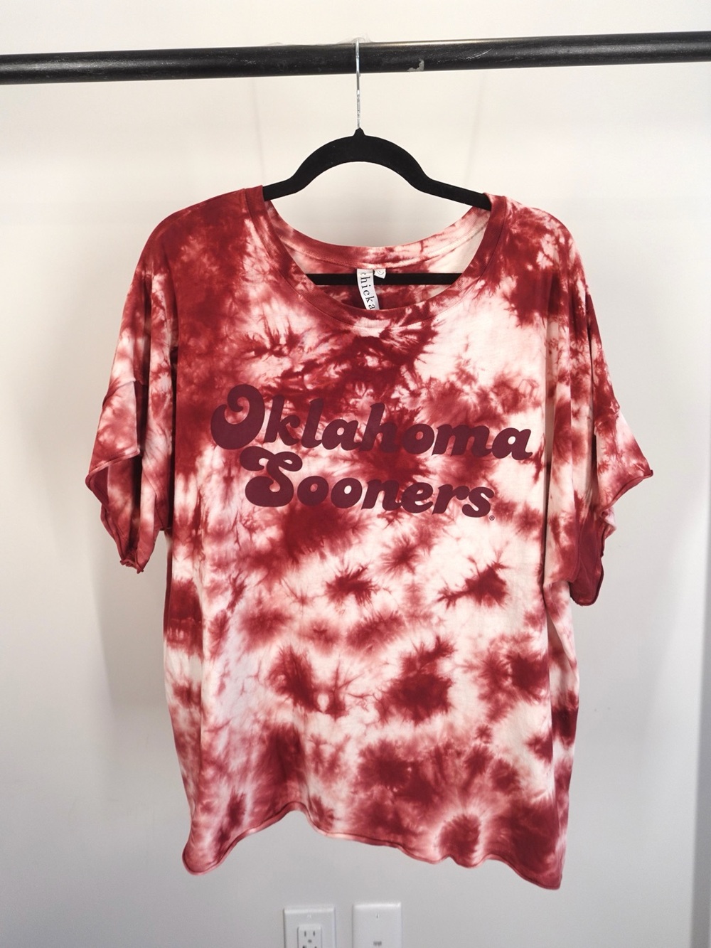 Oklahoma Sooners Tie-Dye Graphic Tee - Crimson & White